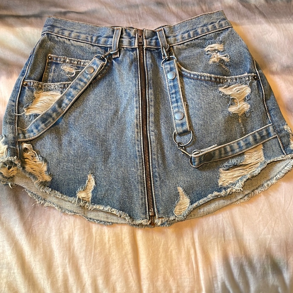 Carmar LF denim mini skirt